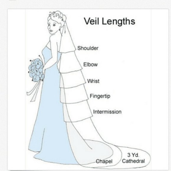 Bridal Crown Veil Headpiece-Elbow Length-White - Picture 6 of 6